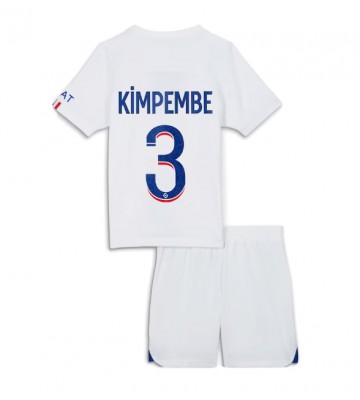 Paris Saint-Germain Presnel Kimpembe #3 Koszulka Wyjazdowych Dziecięca 2023-24 Krótki Rękaw (+ Krótkie spodenki)